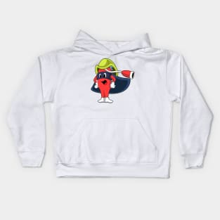 Superhero as Firefighter Kids Hoodie